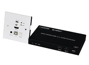4K60 HDMI/USB-C 2x1 HDBT Wall-plate Extender (86mmx86mm Wall Box)
